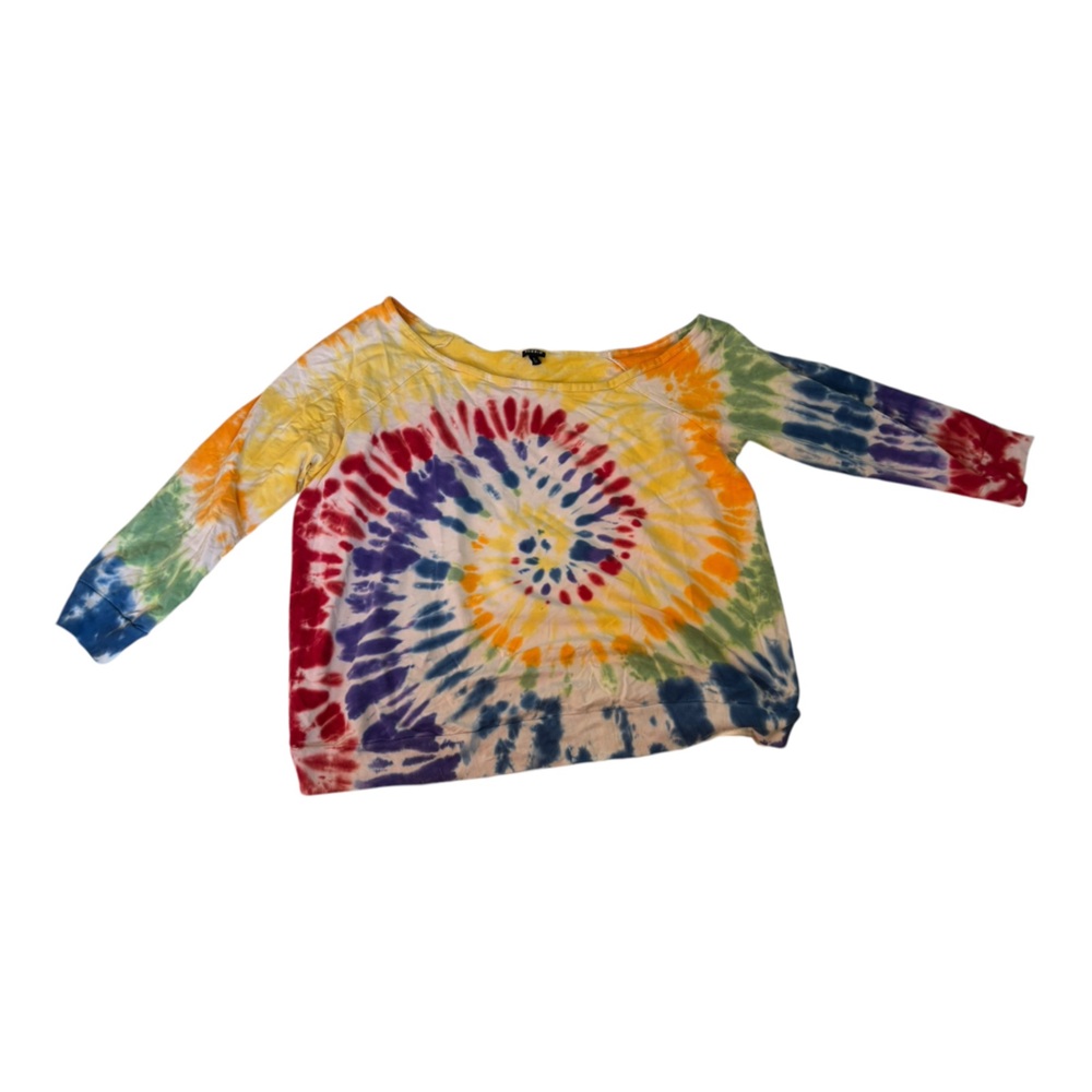 Torrid Women's Sz 4X Colorful Tie Dye Pullover Sweatshirt Trendy Casual Comfort